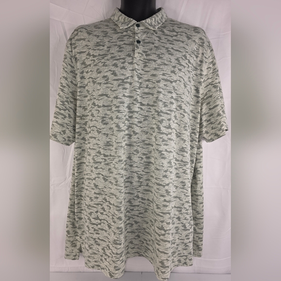 adidas Other - Adidas Go-To Camo Print Golf Polo Shirt Green Size 2XL H-2783